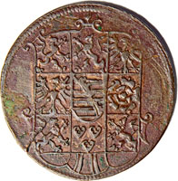 Rechenpfennig Sachsen, 1616, Vs
