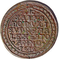 Rechenpfennig Sachsen 1616, Rs