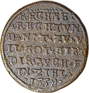 Rechenpfennig von Sachsen von 1558, Rs
