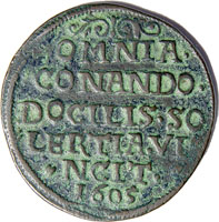 Rechenpfennig Sachsen 1605, Rs