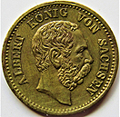 Rechenpfennig, König Albert von Sachsen