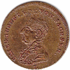 Rechenpfennig für Friedrich August, Vs