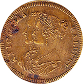 Rechenpfennig Victoria & Albert, Vorderseite